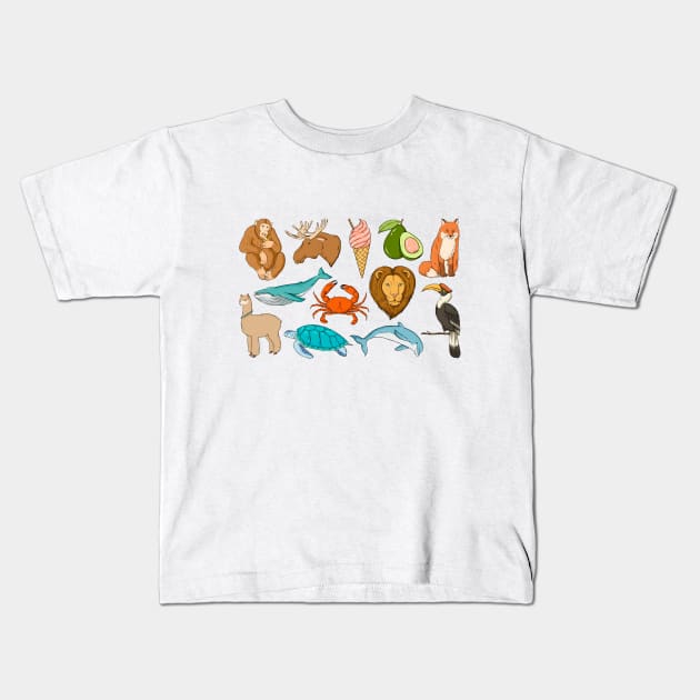 Creatures Kids T-Shirt by Mako Design 